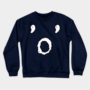 'o' LETTER DESIGN TEXT WHITE GRAPHIC Crewneck Sweatshirt